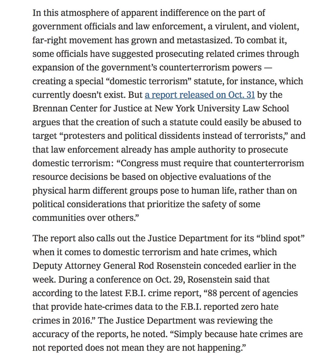 Given Trump's record of illiberalism, abuse of power, & demonstrated intent to criminalize dissent, Congress would be foolish to pass new domestic terrorism law.But it should hold open hearings on whether foreign or domestic extremists are deliberately stoking riots & fires.