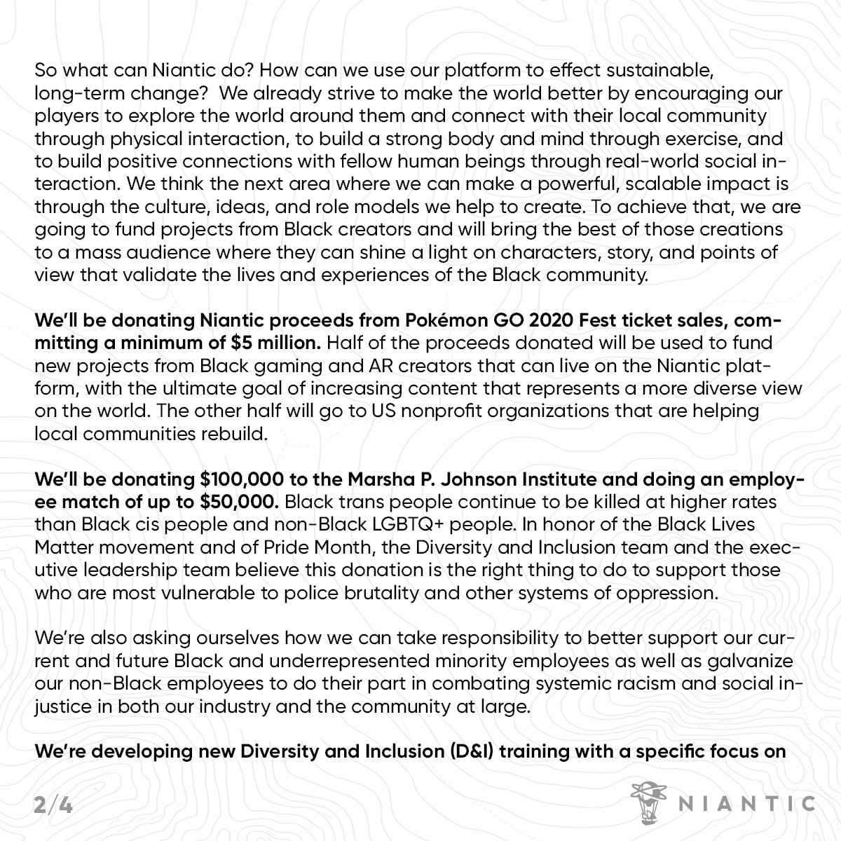NianticSpatial's tweet image. We stand with the Black community &amp;amp; against white supremacy, racism, &amp;amp; police brutality &amp;amp; condemn the killings of George Floyd, Ahmaud Arbery, Breonna Taylor, Tony McDade, Nina Pop &amp;amp; countless others. Here&apos;s how we’re committing to change #BlackLivesMatter nianticlabs.com/blog/blacklive…