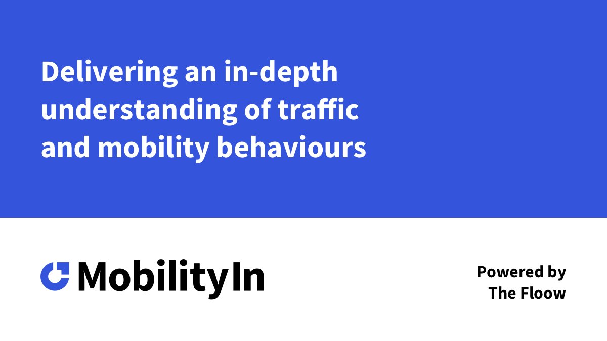 MobilityIn is a new service designed to deliver an in-depth understanding of #traffic and #mobility behaviours.

For more info, get in touch via mobility@thefloow.com