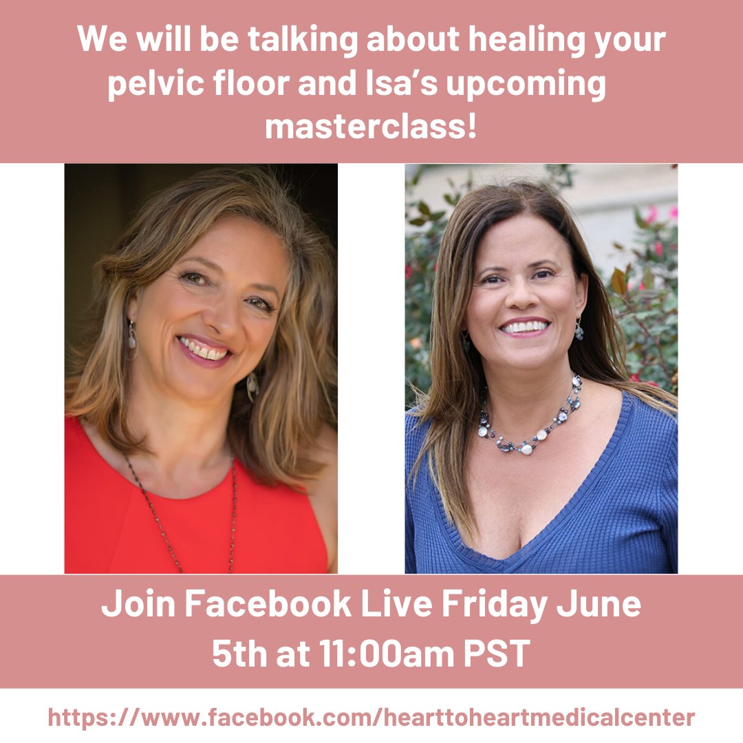 DrShiroko's tweet image. Join me and Isa this Friday morning (11am PST) for a Facebook live discussion about how to heal your pelvic floor without leaving your house.
Join us here: facebook.com/hearttoheartme…
Register for Isa’s upcoming masterclass here:affiliates.pelvicpainrelief.com/aff_c?offer_id…  
#pelvicpainrelief #pelvicpain