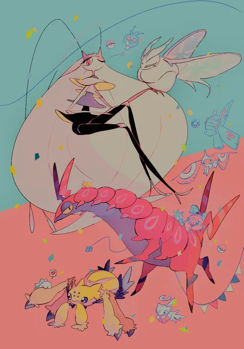 #虫ポケの日
#虫ポケモンの日
むしタイプおめでとう!健やかであれ…! 