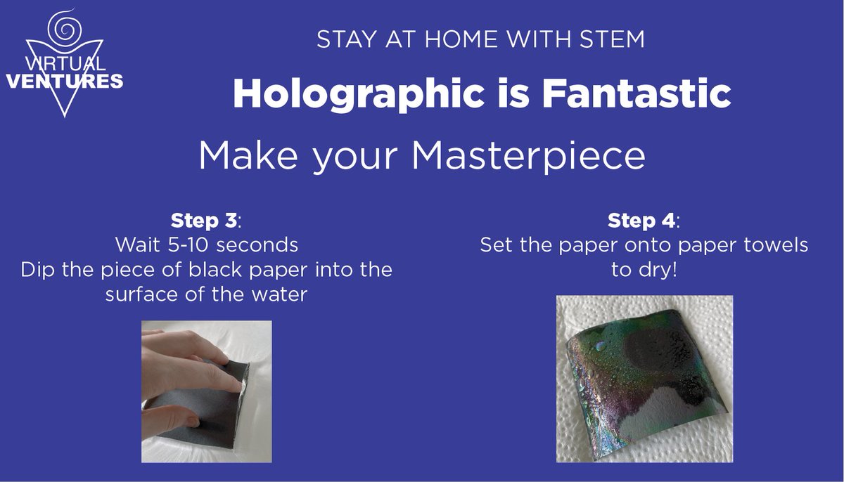 virtualventures's tweet photo. Holographic designs have become super popular! Create your own holographic design with just a few items you may have around the house! #StayAtHomeWithSTEM https://t.co/NzBldmdbAn