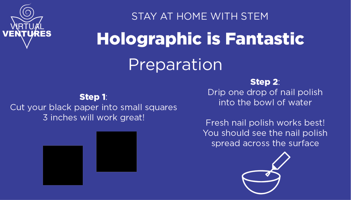 virtualventures's tweet photo. Holographic designs have become super popular! Create your own holographic design with just a few items you may have around the house! #StayAtHomeWithSTEM https://t.co/NzBldmdbAn