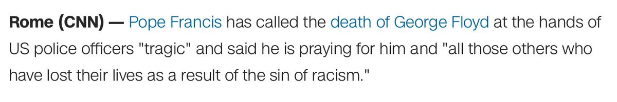 icecube's tweet photo. Pope calls, “racism a sin” https://t.co/TJww6iR58r