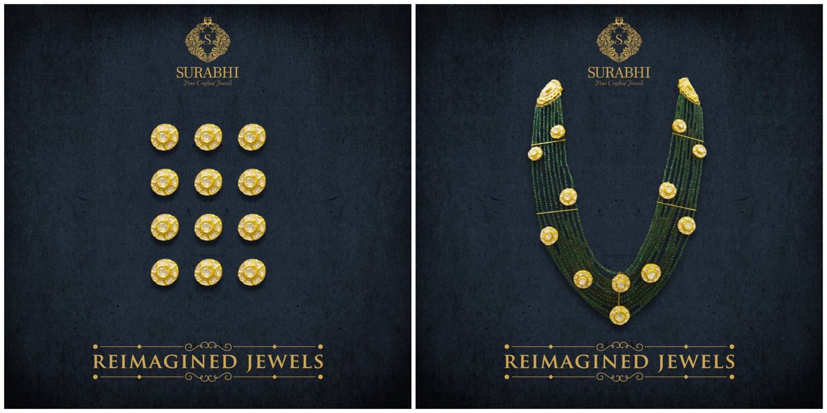 SurabhiJaipur's tweet photo. A breath of fresh air was #masterfully infused into a simple #emerald string #necklace by adding delicate #KundanPolki motifs to it so our valued client could shine brighter in her 'reimagined' #jewels.
To have us reimagine your old jewelry, call/whatsapp us on 95556 51169. https://t.co/sgEY6LI1QZ