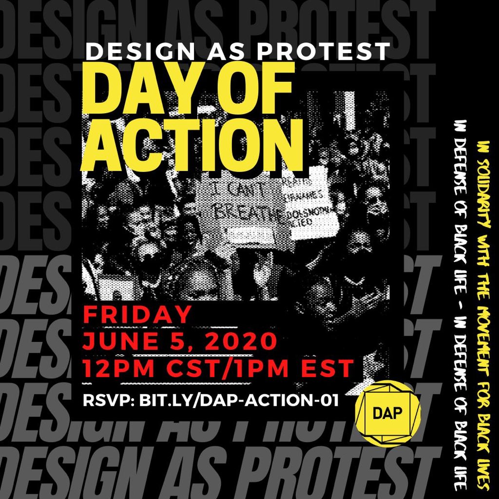 acarrolldesign's tweet image. The Design profession has been complicit in the dehumanization of Black people. #DesignAsProtest is a Black-led organizing effort in solidarity with #mvmt4blklives to marshall design strategies to dismantle privilege &amp;amp; powers structures that use #design as a tool of oppression.
