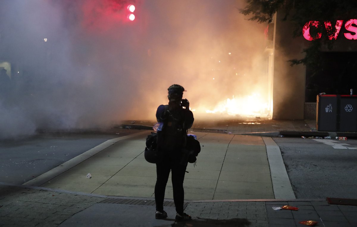 Visual journalists <a href="/mcclatchy/">McClatchy Media</a> have been robbed, mugged and shot with rubber bullets over the past 4 nights covering demonstrations across the country. Thx for considering a digital subscription to help support this important (and often dangerous) work.  
#ReadLocal 
#WatchLocal