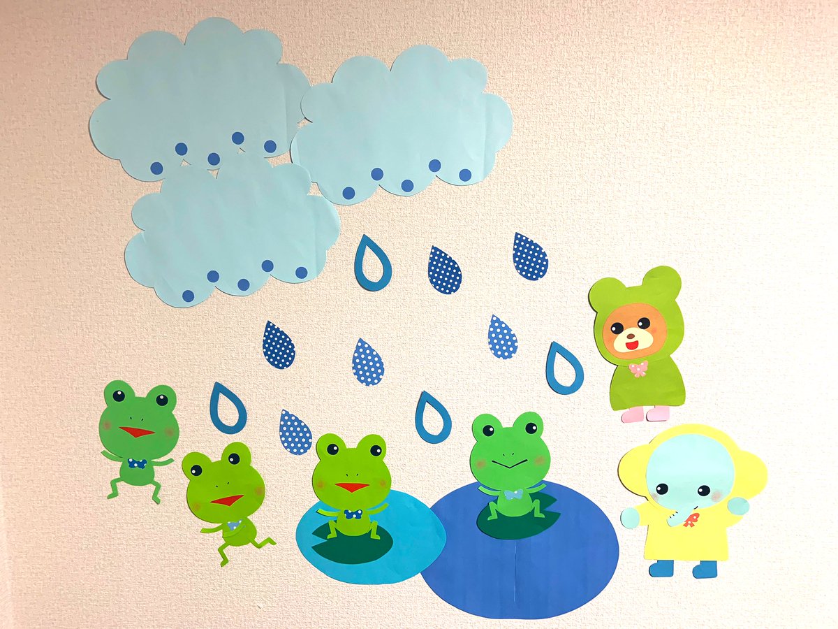 Y U U 保育 壁面 𓊆 6月 壁面飾り 𓊇 梅雨をイメージした ドット柄を ワンポイントに入れています 𓂃𓋪 バリエーションも 幾つか用意しています Minneよりご覧ください Minne T Co Msflh9mwnb T Co 8r8jdgyldp Twitter