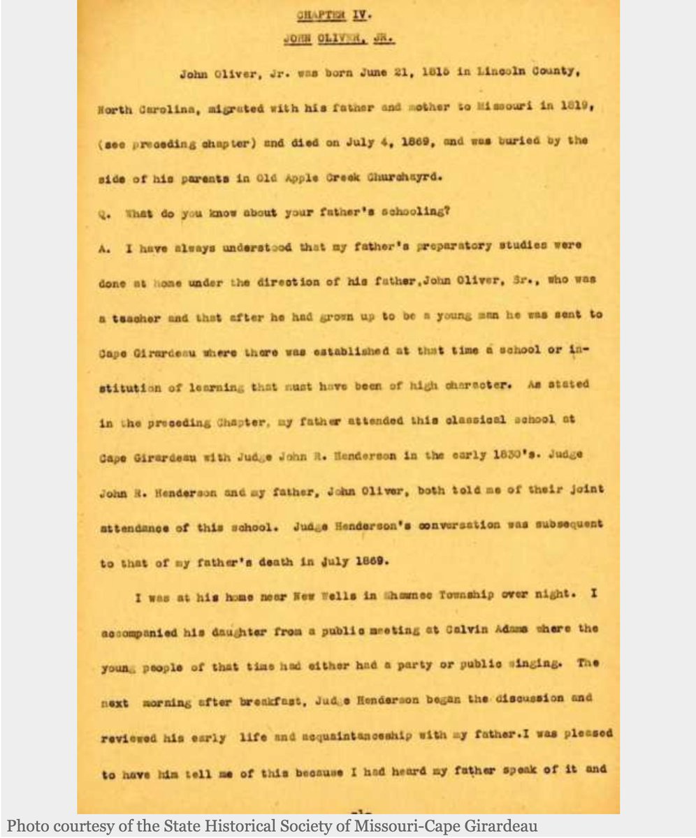 SHSofMo's tweet photo. In his most recent Local History column for the @semissourian, #SHSMO Cape Girardeau archivist Garret Kremer-Wright shares his knowledge of John B. Oliver Jr. Read the full story here 👉 https://t.co/ZswdnCDgD7. #Missouri #ShowMe #ShowMeHistory #OurHomeOurHistory #VisitCape #SEMO https://t.co/fIoGzSUOHc