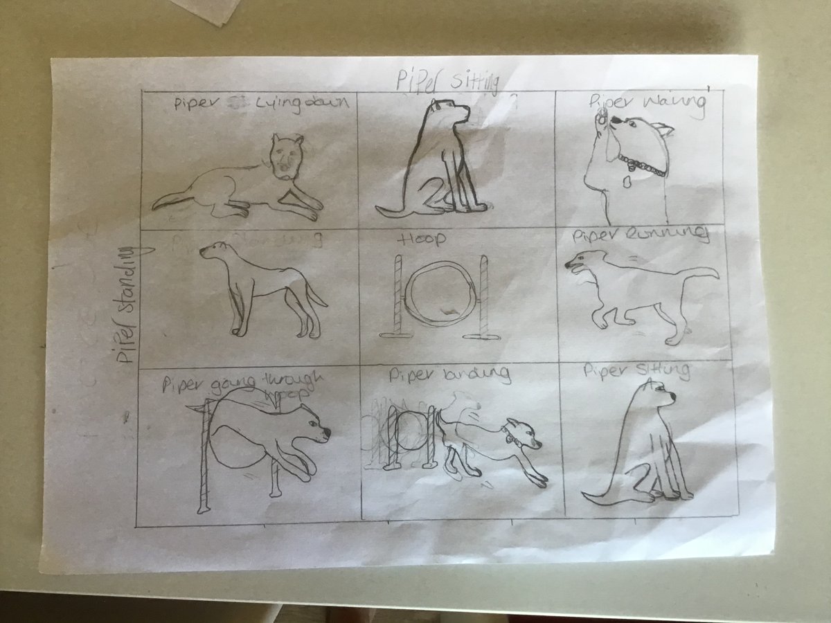CrieffOf's tweet photo. S2 A&amp;D Stop motion animation storyboards......ooh agility....Fudge and Blaze love that one https://t.co/YeTayfsnBY