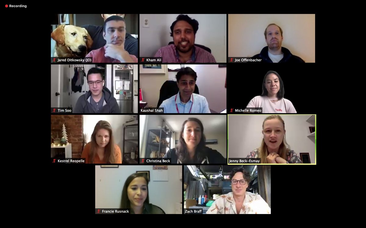EricLeeMD's tweet photo. An incredibly fun Zoom w/ @zachbraff and @amalmattu for our NYC EM residents. Scrubs comedy and EKG education together in one hour. Our residents are #HealthcareHeroes, and they deserve all the best!

Thanks @AllNYCEM for setting this up for them!

#MedTwitter #MedStudentTwitter https://t.co/3Dyrqp4A6g