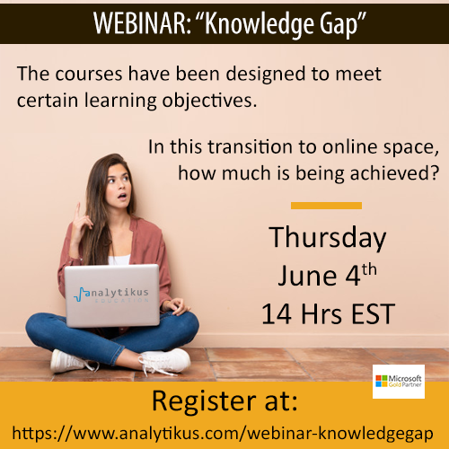 analytikus1's tweet photo. Thursday 2PM EST - Webinar: "Knowledge Gap"
Join us this Thursday: https://t.co/SD9Dwjxc3I
#Analytikus #knowledgeGap #engagement #retention #HiEd #MachineLearning #AI #LMS #CognitiveMining #deeplearning #predictiveanalytics #datamining https://t.co/ZMECRLe80L