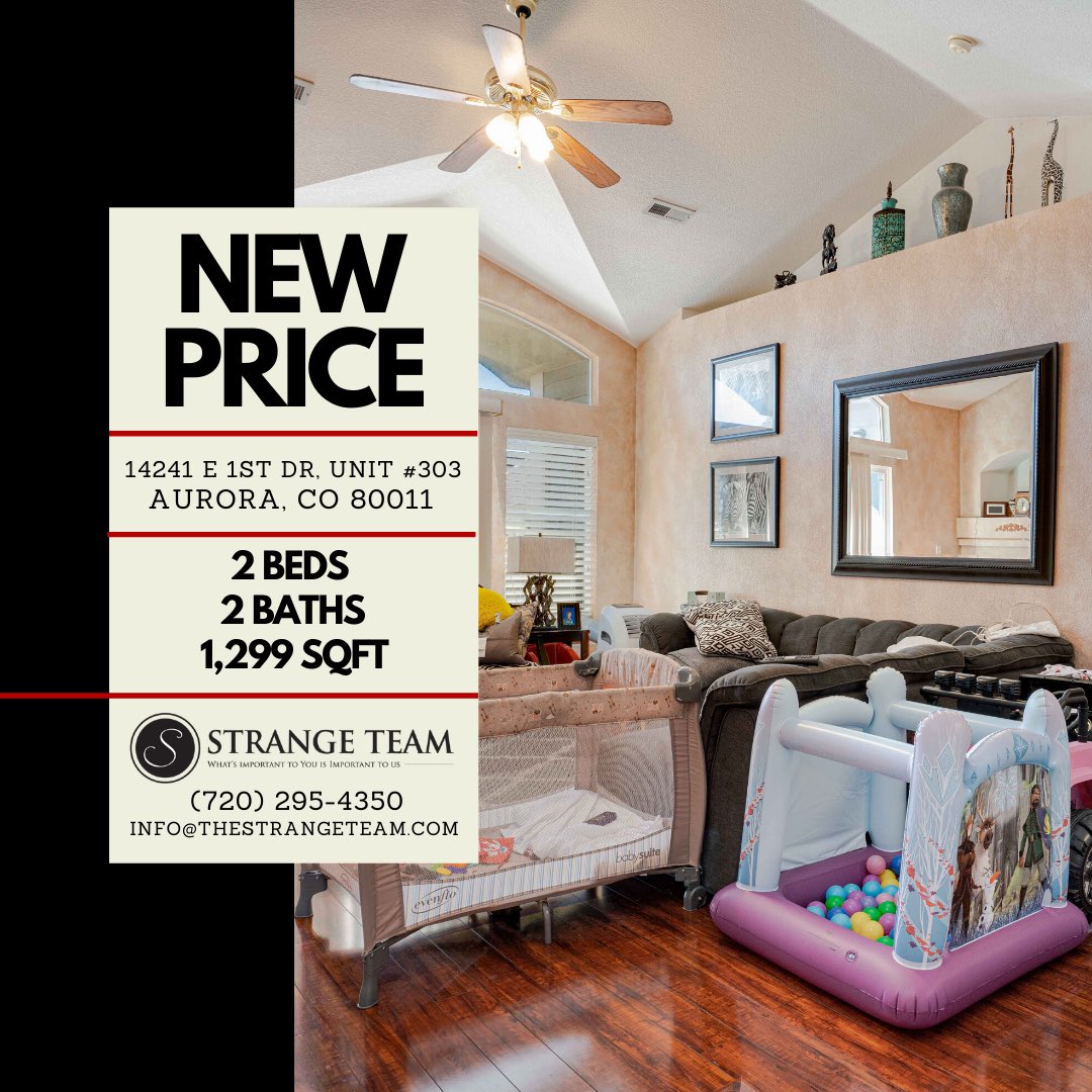 AlanStrange's tweet image. 🚨NEW PRICE: 14241 E 1st Drive, Unit #303
-
View this listing: seedenverhomelistings.com/homes/co/auror…
-
Interested? Give us a call at (720) 295-4350 or shoot us an email to info@thestrangeteam.com!