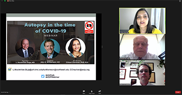 ASIPath's tweet photo. Happening now Live: Webinar: Autopsy in the time of COVID-19 #ASIPWebinar | #ASIPath https://t.co/o3LUQJHQH4 https://t.co/pcsDWKgArv