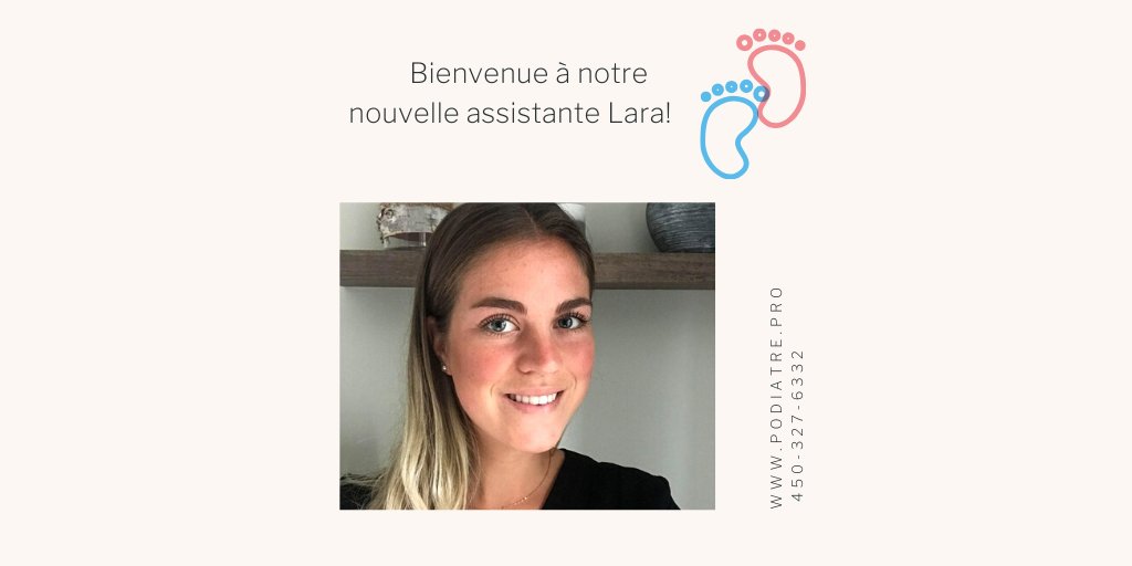 Bienvenue dans le monde de la #podiatrie Lara! Nos patients t'aiment déjà 😀