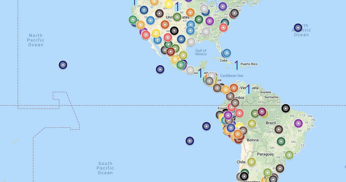 i was wondering what these dots in the middle of the ocean are, and y'all... they have adopted at least five whales and one sea turtle 