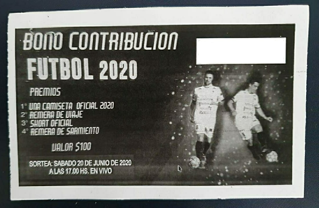 ¡Bono colaboración!

Nuestro plantel de primera división de fútbol esta vendiendo un bono colaboración de $100. 

Comunícate con cualquier integrante del plantel y compra el tuyo. 

El sorteo se realizará el sábado 20 de Junio y cuenta con importantes premios.