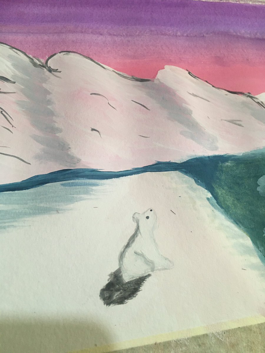 #paintathome with <a href="/thepaintrep/">thepaintrepublic</a> #NorthernLights Mine has the holidaying Penguins &amp; my 10yr old’s the Polar bear thepaintrepublic.com are offering a super deal on membership atm giving you access to tonnes of fantastic #arttutorials #arttherapy #lockdown #homeschool #playmore