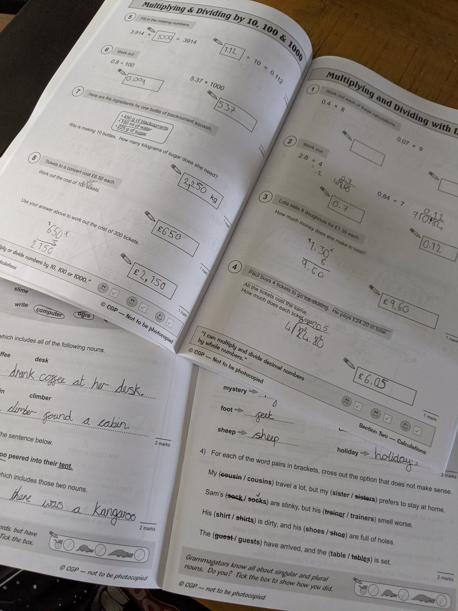 LucyJaques1's tweet photo. @BPSYr6 Peyton is working her way through her sats revision booklets too this week! 😊 https://t.co/oolFS1Xv9L