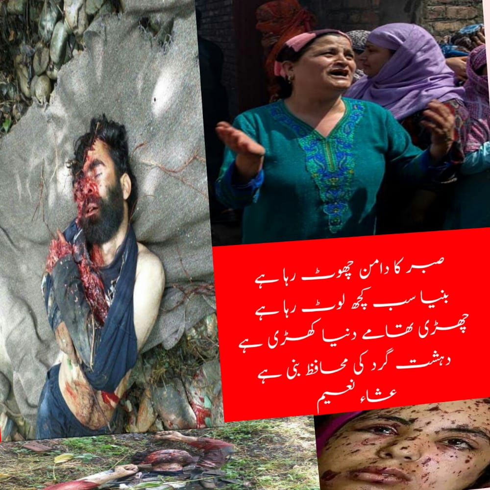 AyatSalehh's tweet image. کیسا دن ہے آج آیا آسماں بھی روتے ہیں
اداس غم ذدہ ماؤں کے جگر ذندگی کھوتے ہیں
#KashmirIsBleeding
@QtnHawk 
#Hawks