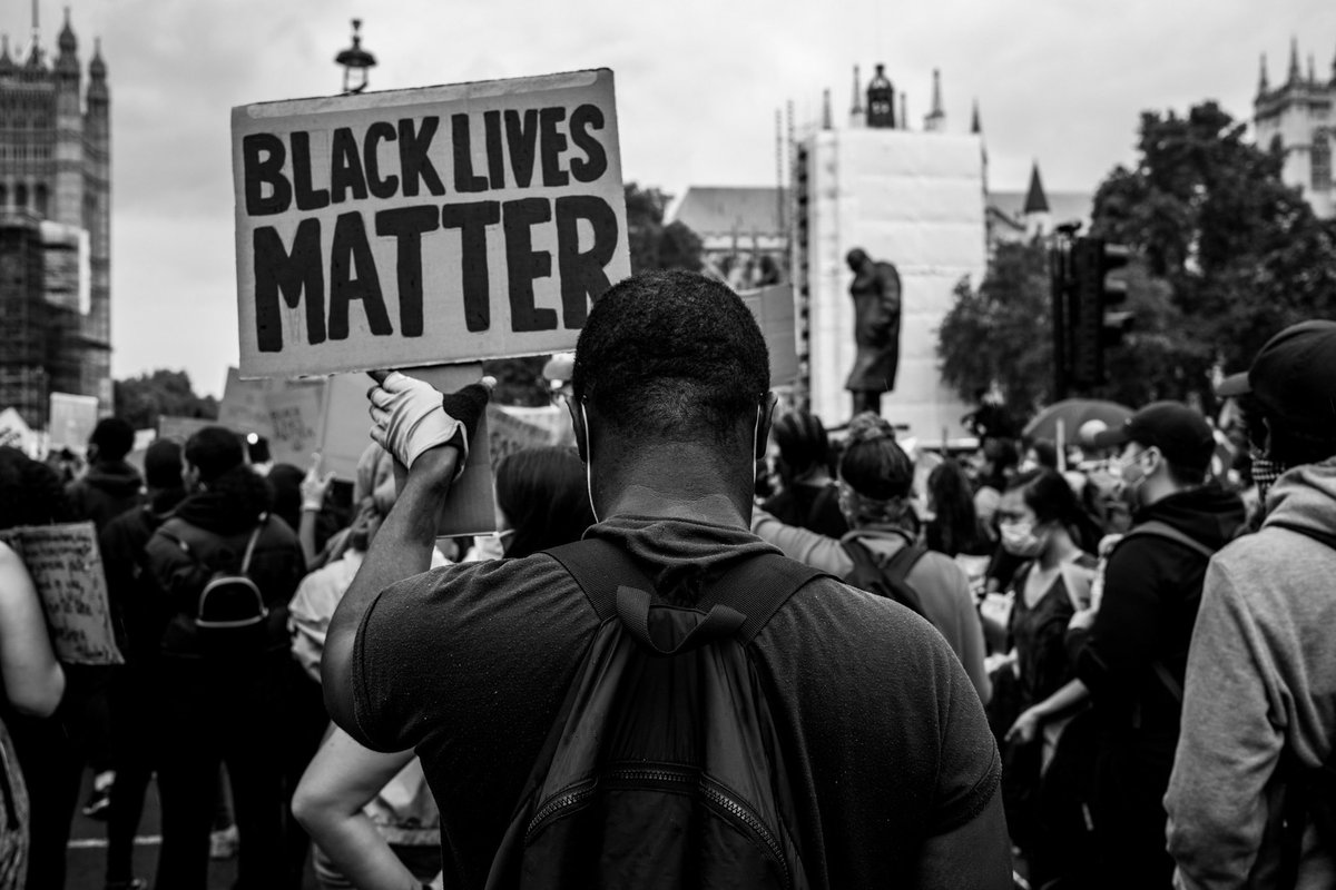 London’s  #BlackLivesMattter protest arrived in Westminster this afternoon. Thousands of young Brits came out to express their anger about George Floyd. All peaceful with the police calmly watching on.  https://www.instagram.com/sebastianepayne&nbsp;