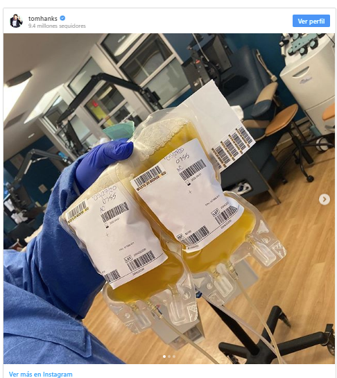 SaludC's tweet photo. Tom Hanks publica en sus redes sociales como donó plasma para la lucha Covid-19
https://t.co/iw6QJC5EoV https://t.co/AG9uS3ONSZ