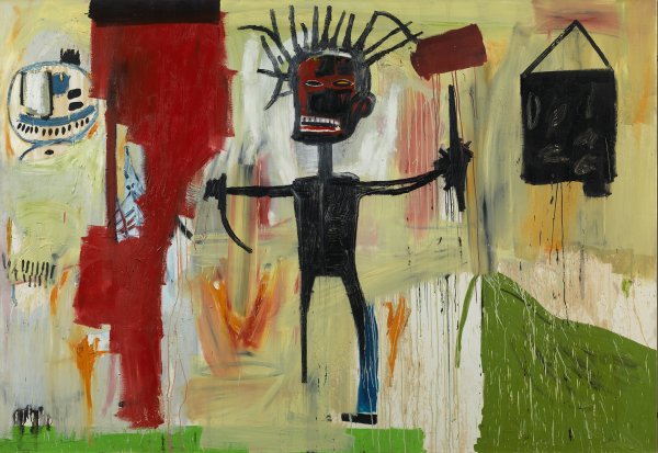 MACBA_Barcelona's tweet image. Las siluetas de figuras de color negro como autorretrato son recurrentes en la obra de Basquiat, como en este "Autorretrato" de 1986 que proyecta una realidad fragmentada y múltiple. Descubre más en nuestra web ➡️ macba.cat/es/arte-artist…
#ColleccióMACBA