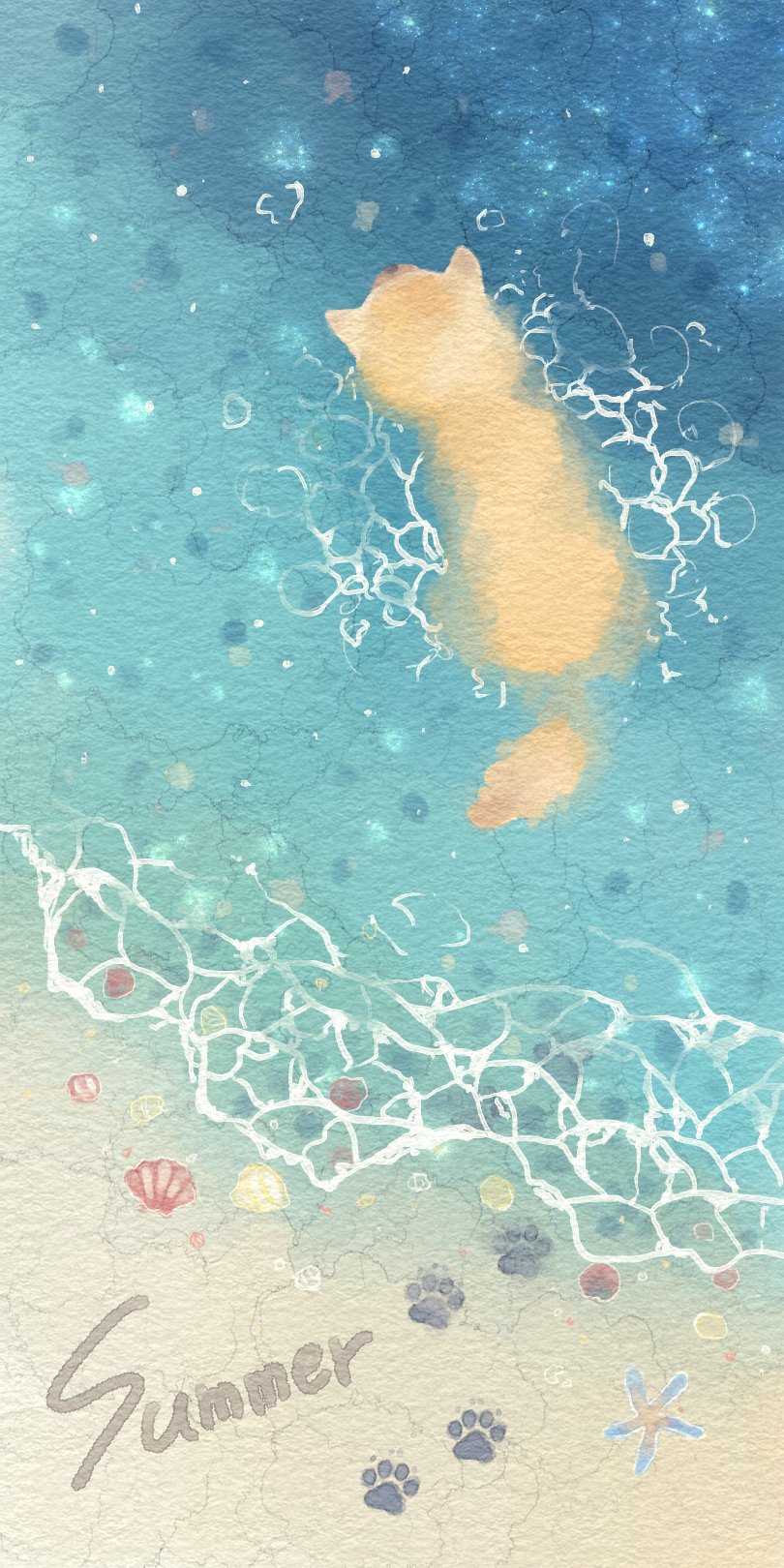 はれた 夏のイラストが描きたくて 海と犬 ２サイズご用意しております 加工 編集 使用報告不要です フリーイラスト フリー背景 夏 イラスト はれたのフリーイラスト これからちょこちょこフリーイラスト描けたらいいな と思うので タグ