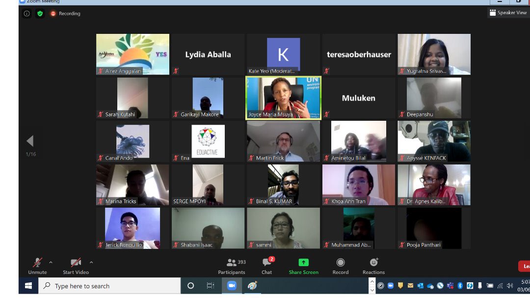 Youth have a voice that comes with great power and responsibility to move the environmental agenda forward. 

Grateful to @unepmgcy for being the youthful voice of the environment. 

Join the inspirational conversations #ForNature at #YEAJune2020.
#WorldEnvironmentDay