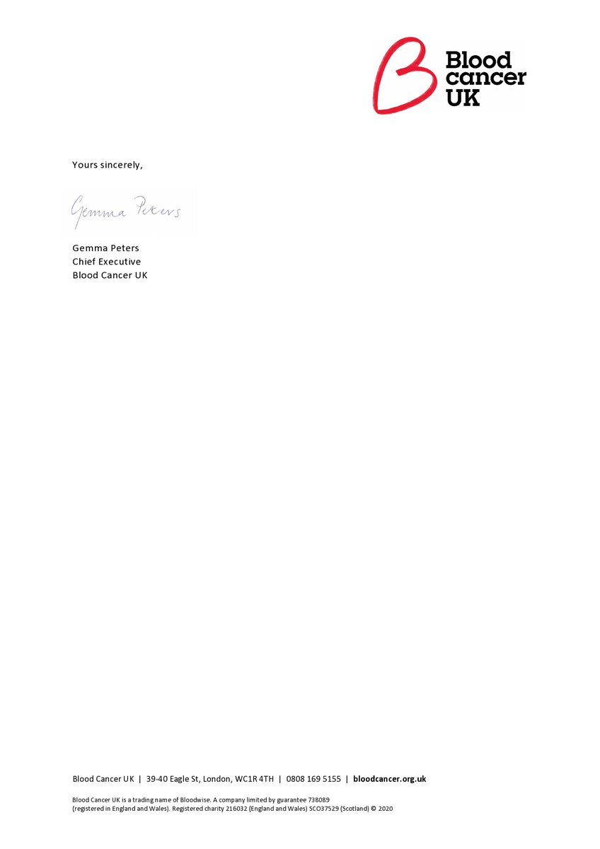 We've written to <a href="/MattHancock/">Matt Hancock</a> regarding the updated #shielding guidance which was announced over the weekend, and the implications for people affected by #bloodcancer. 

Here's what we had to say: