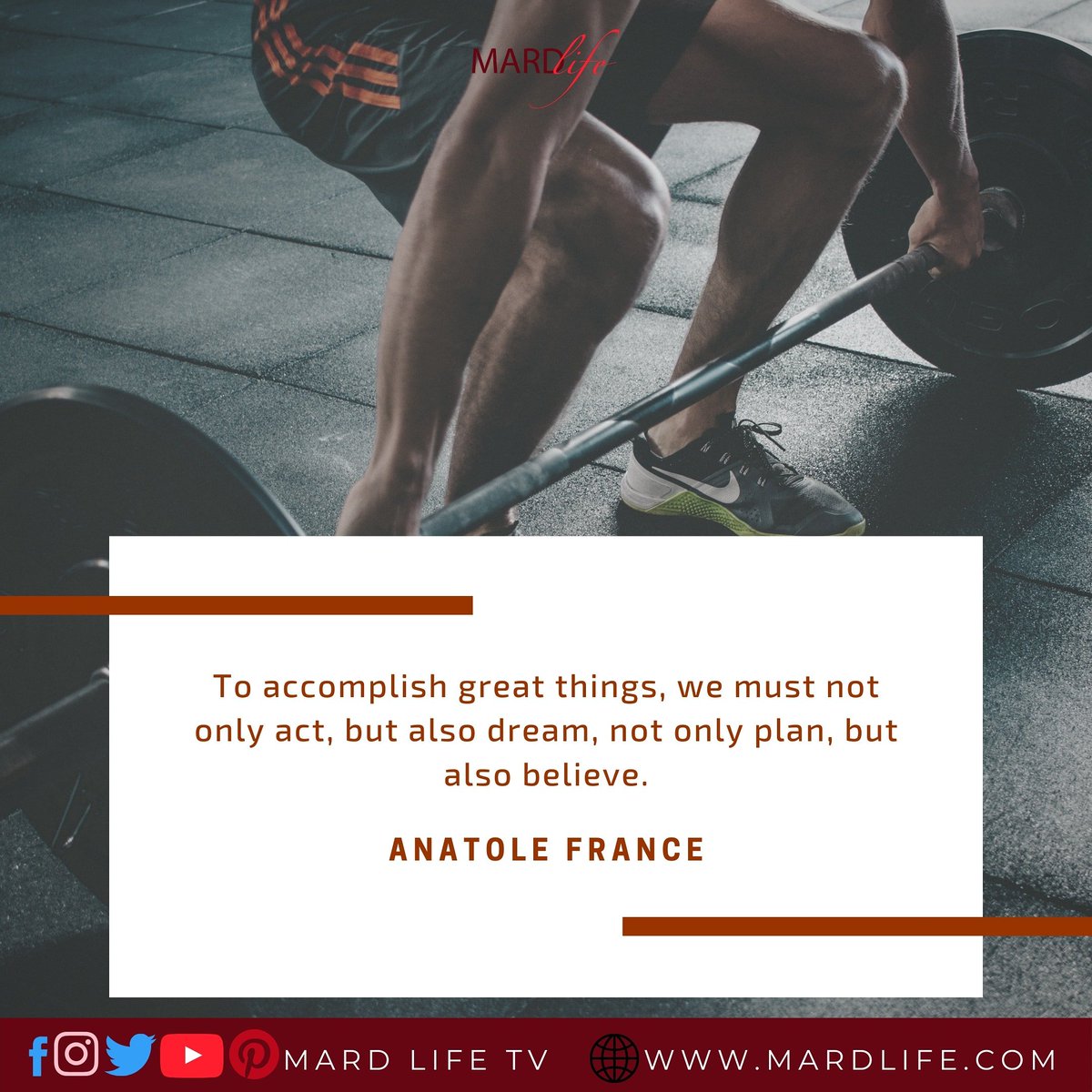 IJOSWIL's tweet photo. "To accomplish great things, we must not only act, but also dream, not only plan, but also believe."
Anatole France
#Quotes #Words #AnatoleFrance #ML #MARDLife #Greatness #Act #Dream #Plan #Believe https://t.co/T3onCqvd5O