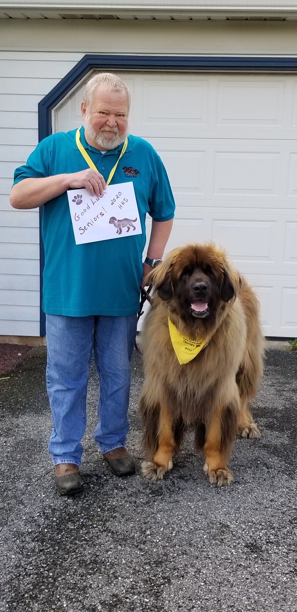 HSDLibrary's tweet photo. Rollo &amp; Terry are wishing Good Luck to the class of 2020! 🎇🎓Thank you so much for the KPETS visits this year!  💕 @HSDLibrary  @hempfield @KPETS_ https://t.co/u42uKh5Y4u