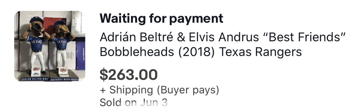Holy cow. $263 to Homeless Nexus for the Beltré / Andrus bobbleheads. I am in grateful disbelief