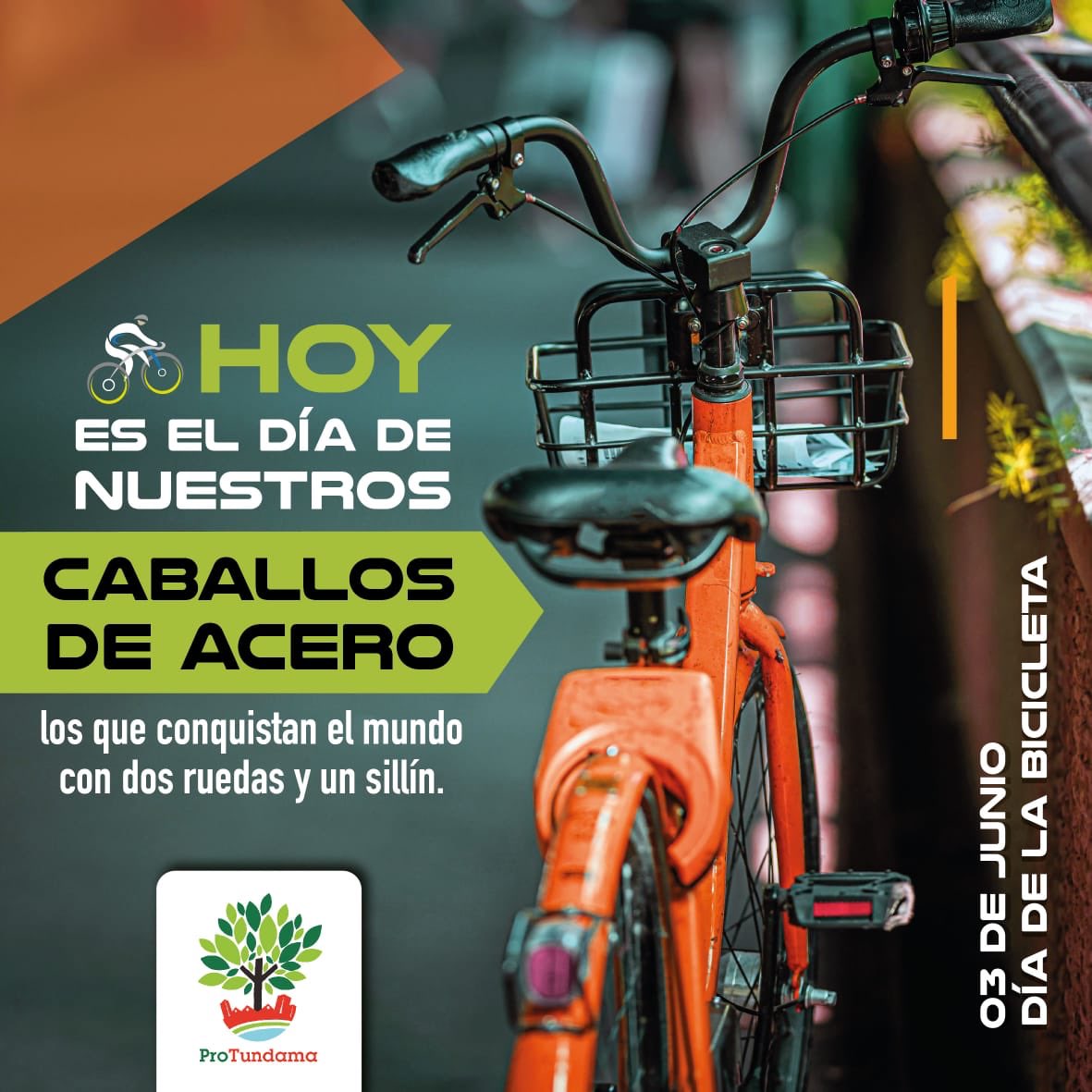 #DiaMundialDeLaBicicleta Hoy cuando cuidamos nuestra salud y mantenemos el aislamiento, invitamos a todos usar el medio de transporte que nos identifica 🚴🏻‍♀️🚴🏻, cómo aliado para la movilidad! #Protundama