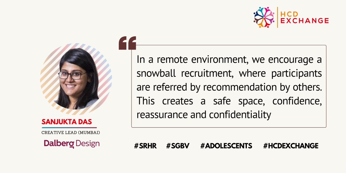 HCDExchange (@hcdxchange) on Twitter photo "It is time to ignite the snowball recruitment approach in this remote environment that we are now living in to effectively curb #SGBV" - Sanjukta Das, Creative Lead (Mumbai) <a href="/DalbergDesign/">Dalberg Design</a> "It is time to ignite the snowball recruitment approach in this remote environment that we are now living in to effectively curb #SGBV" - Sanjukta Das, Creative Lead (Mumbai) <a href="/DalbergDesign/">Dalberg Design</a>