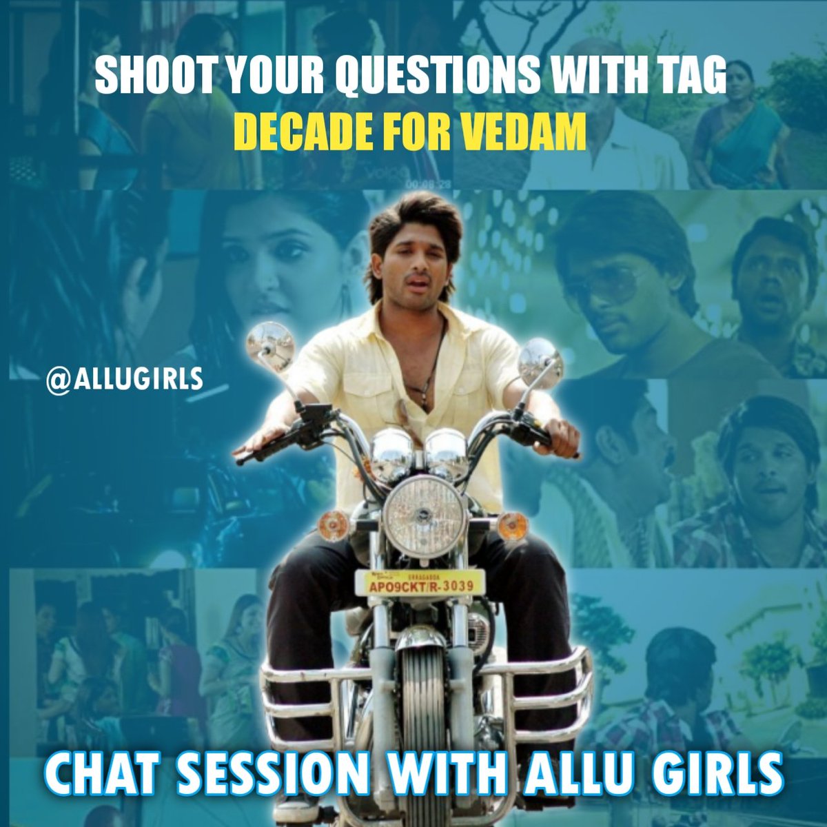 AlluGirlsFC's tweet photo. After a long time interaction with you guys❤️
Shoot your questions with tag
DECADE FOR VEDAM https://t.co/Ge2snXDlSU