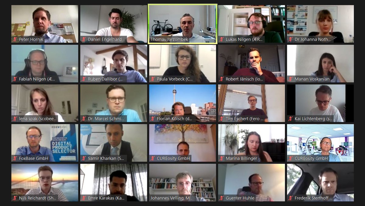 digihub_de's tweet photo. Gerade läuft unsere Session "Status Quo und wie geht's für Startups weiter nach der Krise?". Thomas Jarzombek, Mitglied des Bundestags &amp; Dr. Johannes Velling, Gruppenleiter beim MWIDE stehen 20 #Startups Rede und Antwort. 💯Die Aufzeichnung gibts morgen auf unserem YouTube-Kanal! https://t.co/5FjWpedXHM