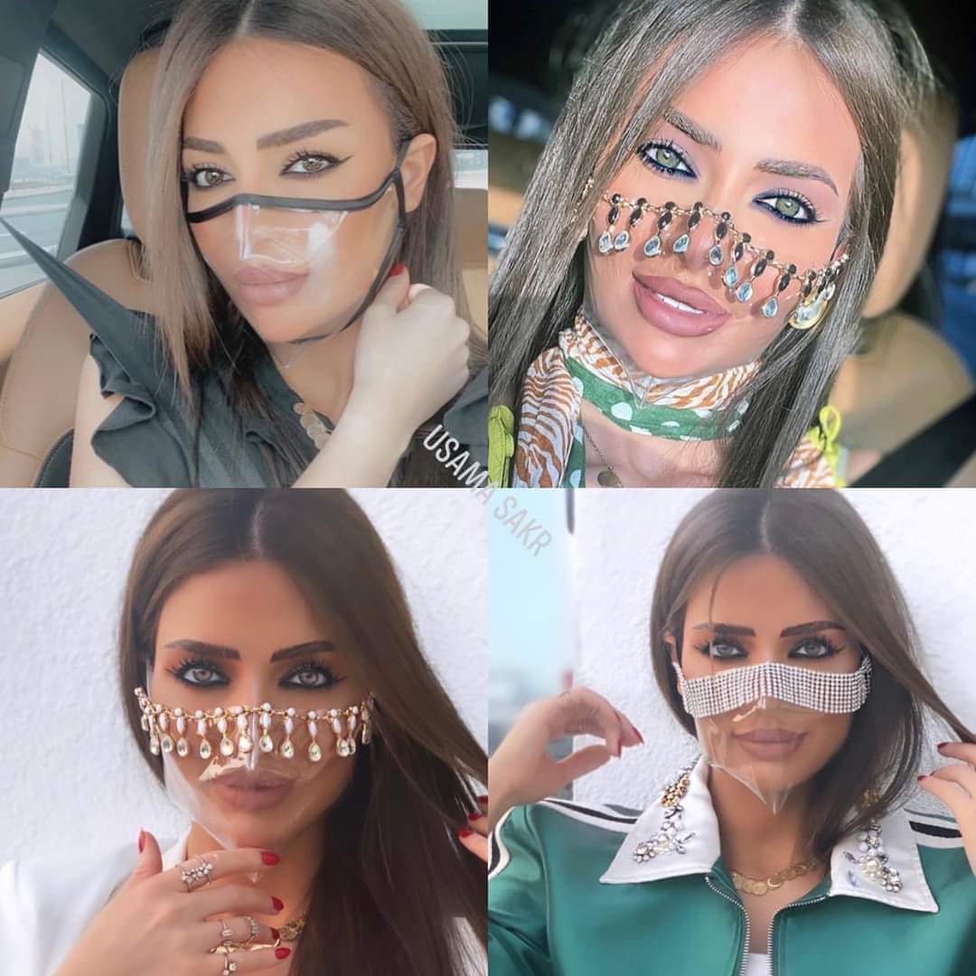 meytha2m's tweet image. كمامات من النوع الشفاف علشان الشفايف تتشاف 😂😉😉