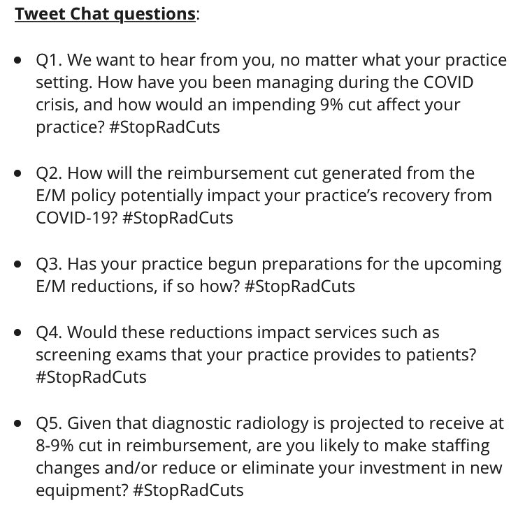 Teresa T. Martín-Carreras, MD (@drteresamc) on Twitter photo 📣📣 #RadTwitter <a href="/ACRRAN/">ACR RAN</a> will be hosting a Tweet Chat tomorrow, 6/4/20 from 7 - 8pm EST on the impending Evaluation & Management (E/M) Policy.
Let’s get informed and #radvocate‼️
Additional info here: cqrcengage.com/acradiology/ra…
#RADvocacy <a href="/ACRRFS/">ACR RFS - We've Moved! Follow <a href="/RadiologyACR/">American College of Radiology</a>.</a> @RadiologyACR 📣📣 #RadTwitter <a href="/ACRRAN/">ACR RAN</a> will be hosting a Tweet Chat tomorrow, 6/4/20 from 7 - 8pm EST on the impending Evaluation & Management (E/M) Policy.
Let’s get informed and #radvocate‼️
Additional info here: cqrcengage.com/acradiology/ra…
#RADvocacy <a href="/ACRRFS/">ACR RFS - We've Moved! Follow <a href="/RadiologyACR/">American College of Radiology</a>.</a> @RadiologyACR
