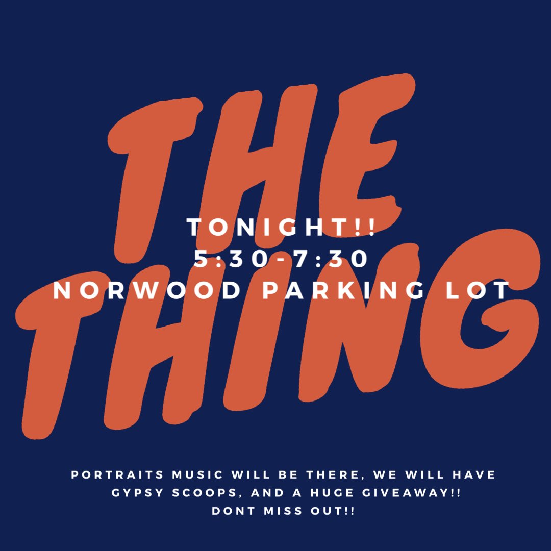 Don’t miss The Thing tonight!! Portraits music!! Gypsy Scoops!! And a huge giveaway!! Be there at 5:30!!