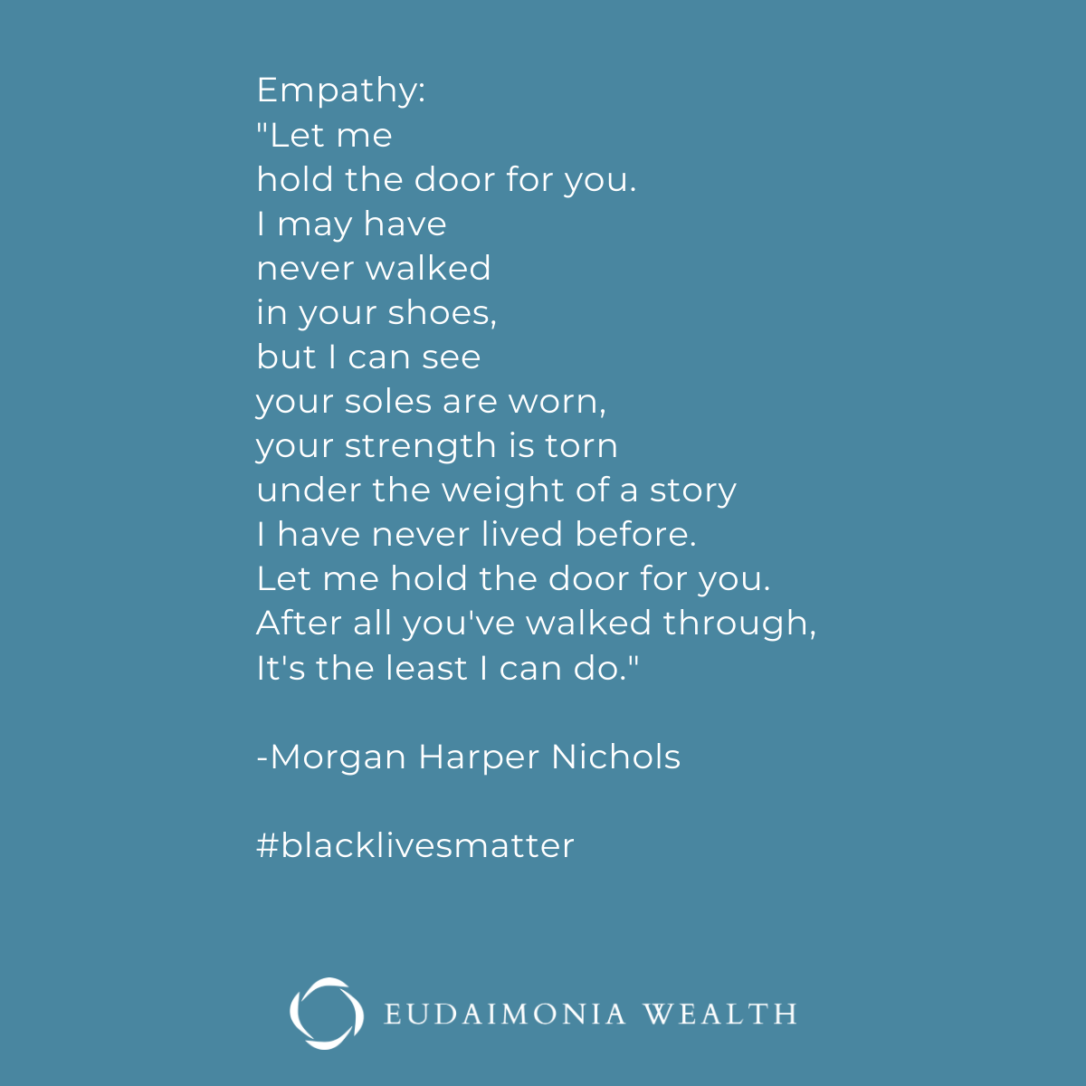 eudwealth's tweet photo. Black lives matter. No qualifying statement needed. It's time to come together to strive to put an end to racial injustice. https://t.co/Z8WRaZng0Q