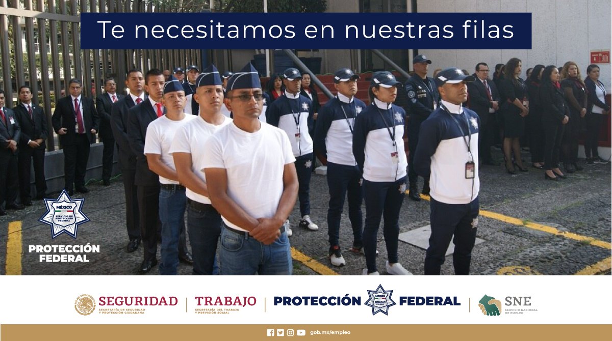 empleogob_mx's tweet photo. ✅ Por amor a tu patria y vocación de servir la nación, requerimos a personas como tú. Informes ➡ https://t.co/hOtDKoDjTk 🇲🇽 #SNEenTodoMéxico @SSPCMexico https://t.co/NszoDVTpzE