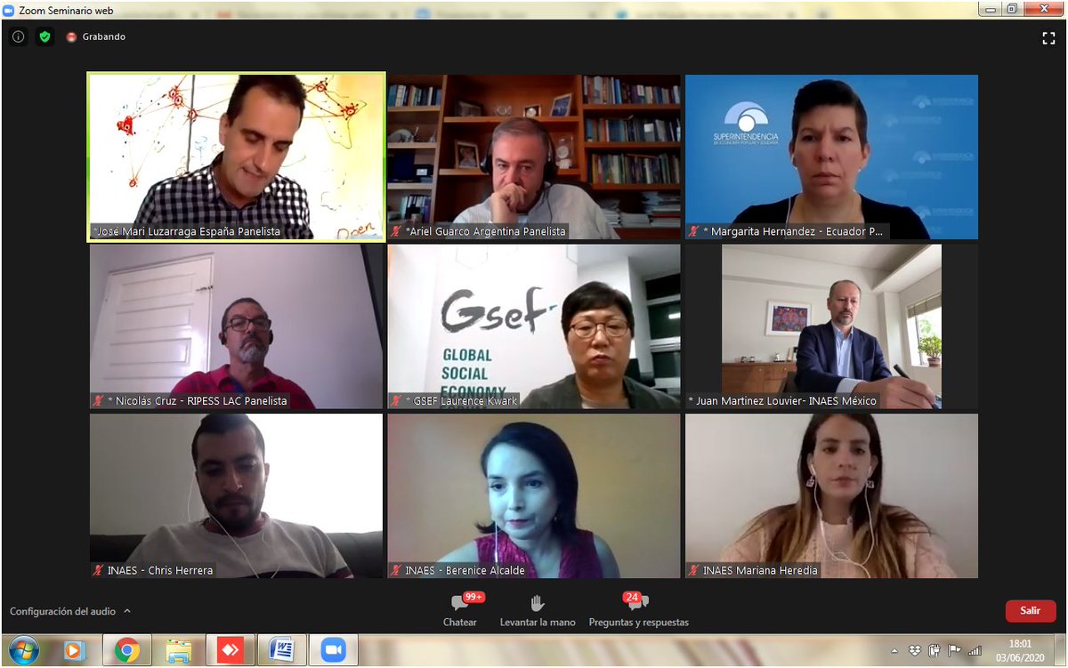 Participamos en webinar de #GSEF2021 "Estrategias y retos de la #ESS en tiempos del #COVID19" con más de 1000 asistentes virtuales y la intervención del presidente de la <a href="/icacoop/">International Cooperative Alliance</a> <a href="/ArielGuarco/">Ariel Guarco</a> y expertos de varios países como <a href="/empathya_MTA/">JM Luzarraga</a> de <a href="/esMONDRAGON/">MONDRAGON</a>
#Cooperar #Resiliencia