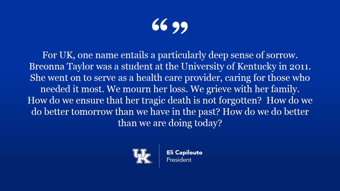 A message from <a href="/UKYpres/">Eli Capilouto</a>: go.uky.edu/ourcommunity