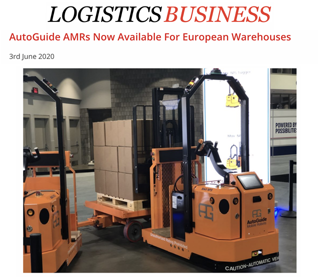 AGmobilerobots's tweet photo. AutoGuide #AMRs Now Available For European Warehouses: as reported in @LogBusMag. Full story → https://t.co/lk3iX78EGF
#Manufacturing #MaxN #MaxN10 #MaxN15 #tuggers #palletstacker #CEmark #EU #materialhandling #highpayload #ecommerce https://t.co/3qSdINpdzG