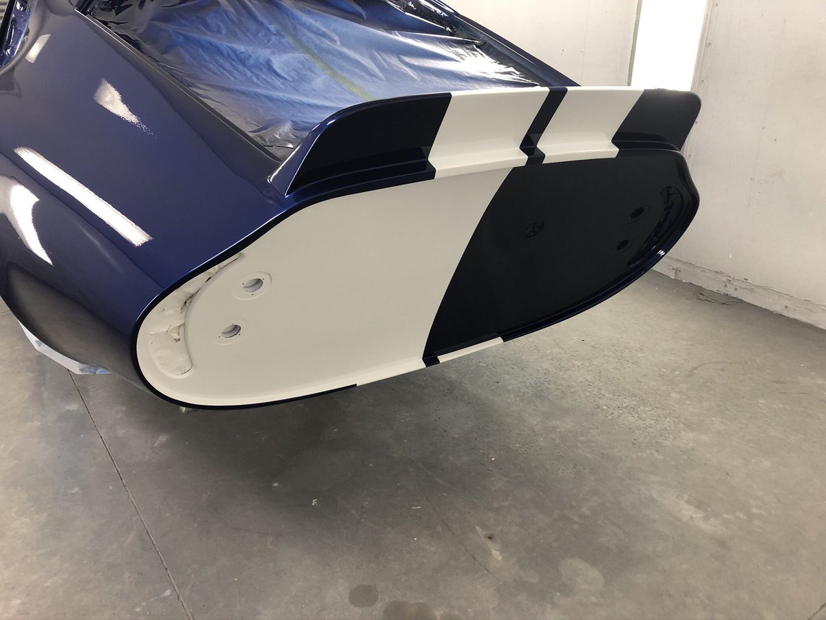 Redbear1's tweet image. My @FactoryFive Coupe, fresh out of the booth...reassembly begins after some curing, wet sanding and buffing! Pretty stoked! What do you think @Stu_Mundel?