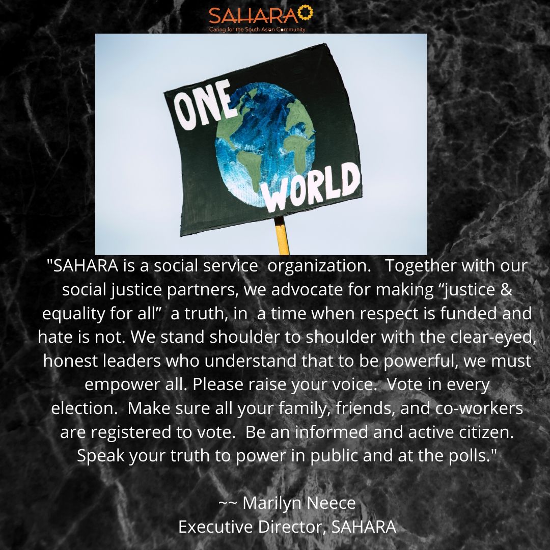 A message from Marilyn Neece, Executive Director SAHARA