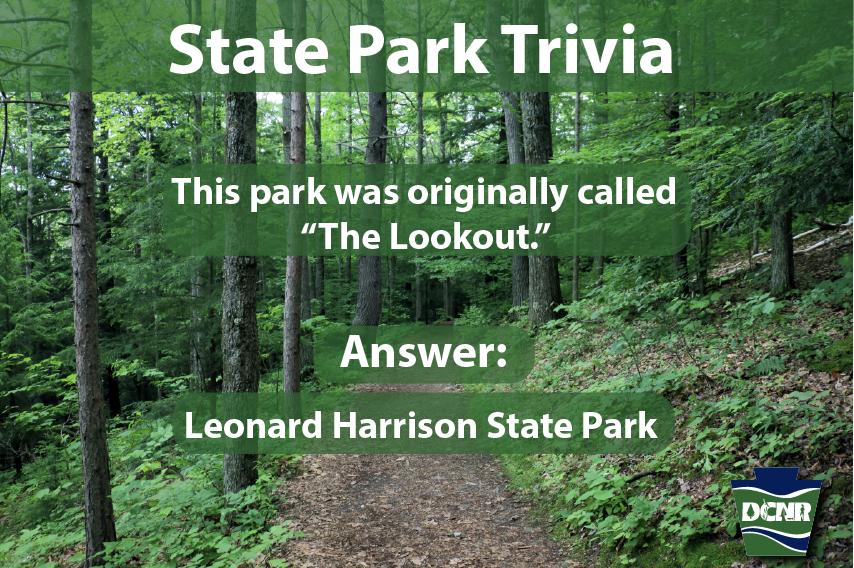 DCNRnews's tweet photo. Think you got the right answer from yesterday’s #TriviaTuesday question? The park originally called “The Lookout” is #LeonardHarrisonStatePark! Perched on the east rim of the #PAGrandCanyon, this park offers some of the most famous views of the area. #PAStateParksTrivia https://t.co/78avvozZir