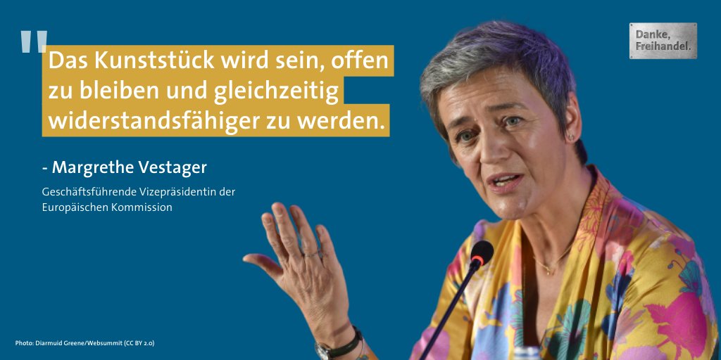 Margrethe #Vestager im SPIEGEL: „Wir sollten unsere #Wertschöpfungsketten verbreitern, um bei bestimmten Medikamenten nicht mehr von China abhängig zu sein. Andererseits können wir nicht alles allein machen. Der freie #Welthandel hat für Europa glänzend funktioniert.“