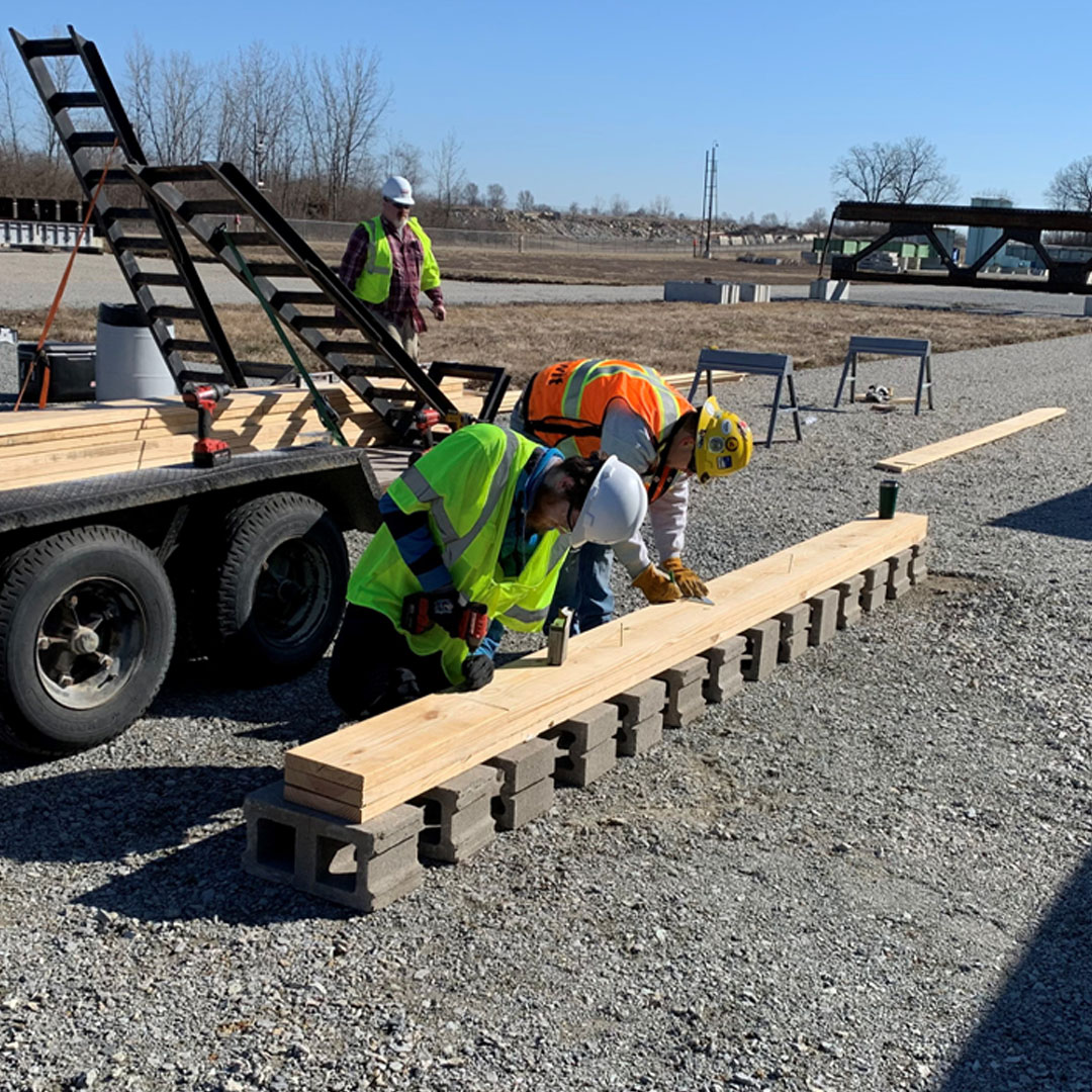 PurdueCNE's tweet photo. Check out our SBrite senior #CapstoneDesign up close ➡️on #construction build day 💪👷‍♀️👷Every opportunity for partnering 🤝students and faculty is invaluable @PurdueEngineers we are #PursuingExcellence 🚂🖤💛#MySmallStep #BoilerUp #BuildGreatThings https://t.co/fj17xW1jwF